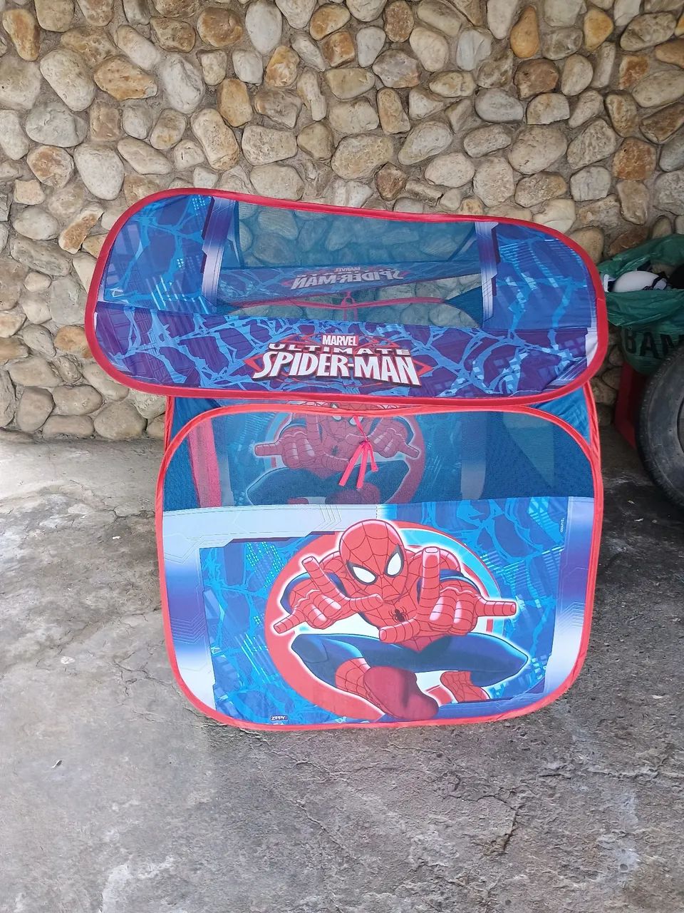 Cabana Homem Aranha Criança, 80x80x100  com bolinhas  - Foto 2