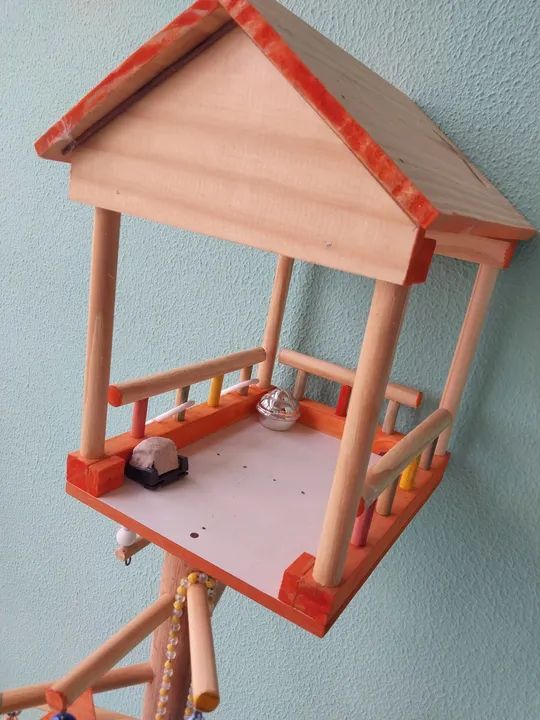 Brinquedo para Pássaros - Casa e Playground - Foto 3