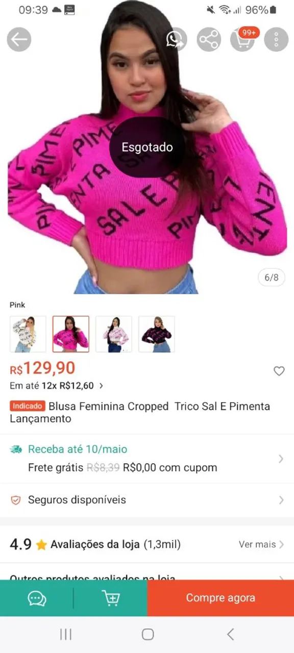  Tricô sal e pimenta - Foto 2