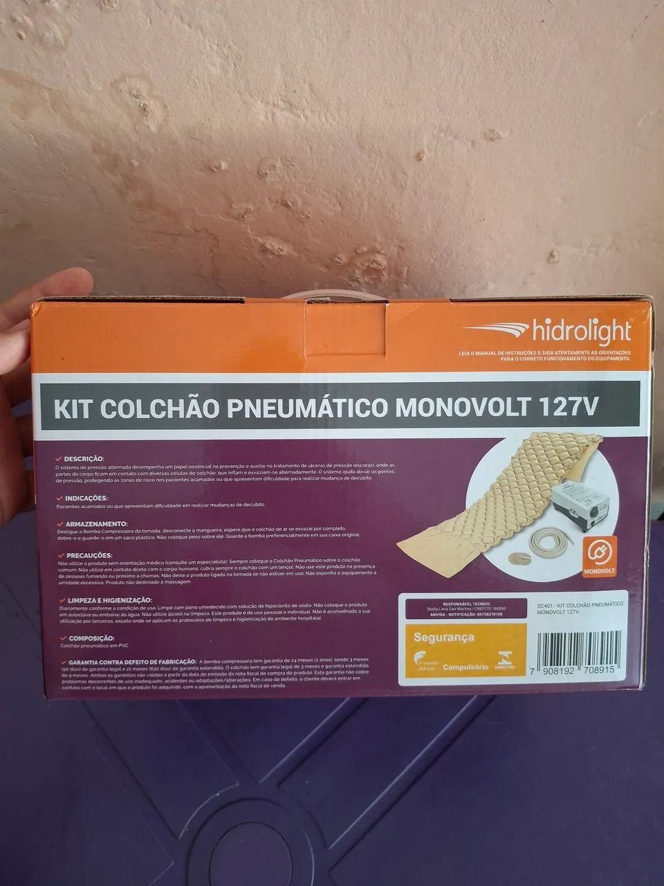 Kit Colchão Pneumático Monovolt 127V