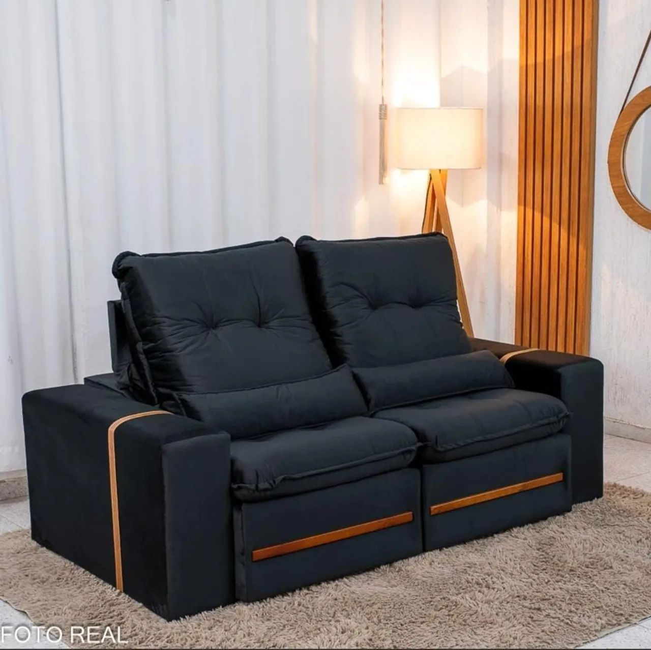 MARAVILHOSO SOFÁ RETRATIL RECLINAVEL ESPUMA D33  - Foto 2