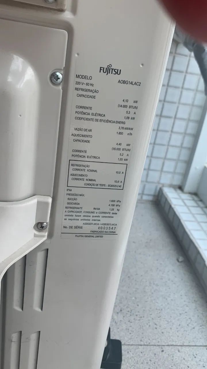 Vendo ar condicionado Fujitsu quente/frio, condensadora e dois ar condicionado  - Foto 5