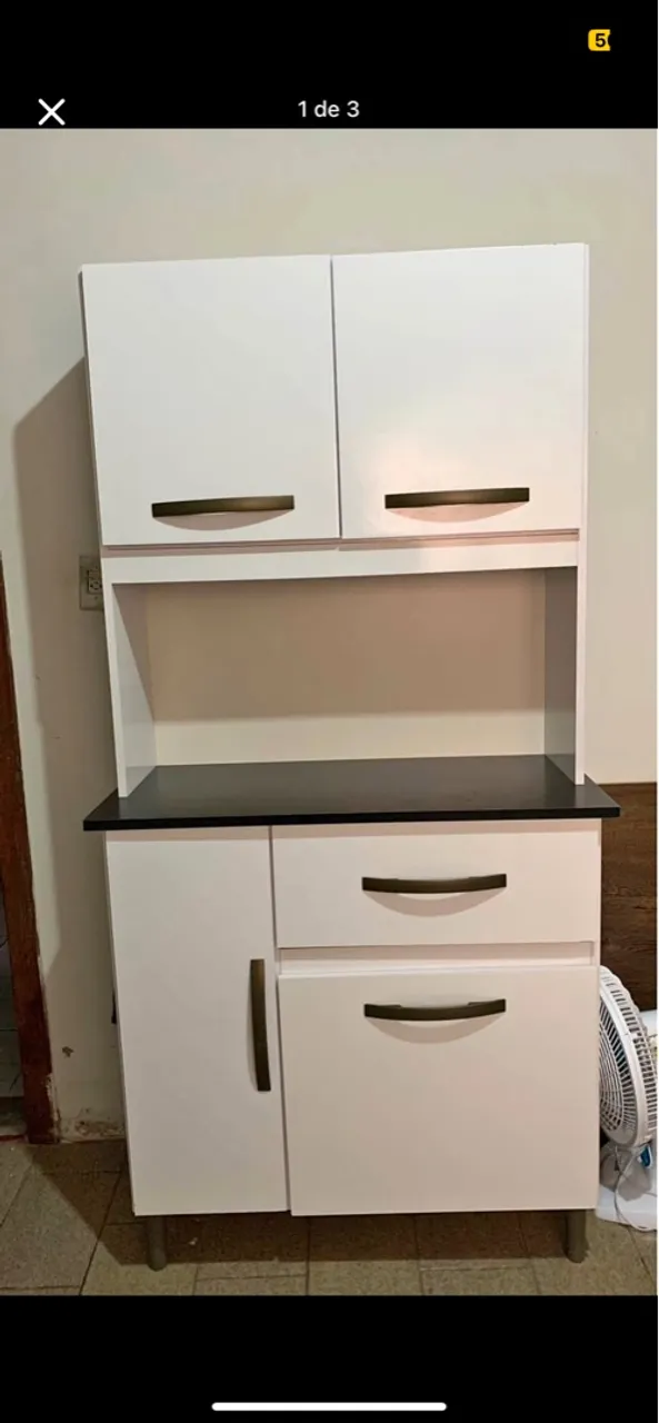 Armário de Cozinha Compacto Branco