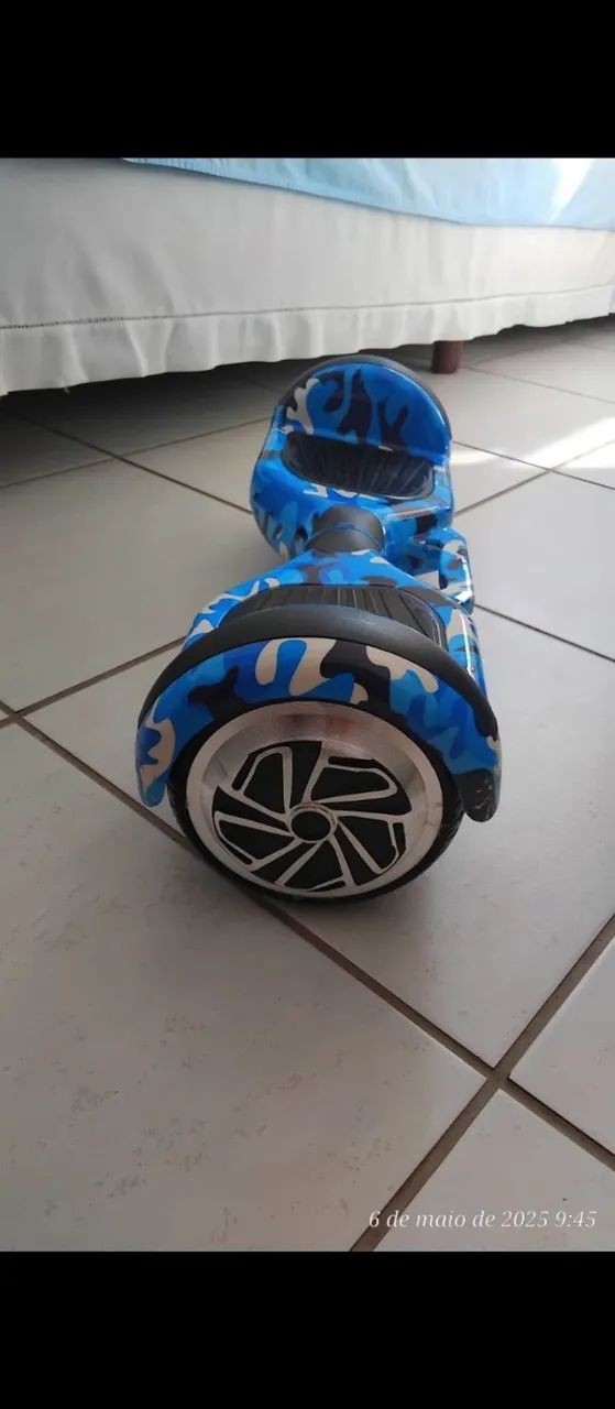 Hoverboard Skate Elétrico Smart Balance Wheel 6,5 Polegadas com Bluetooth - Azul Camuflado - Foto 2