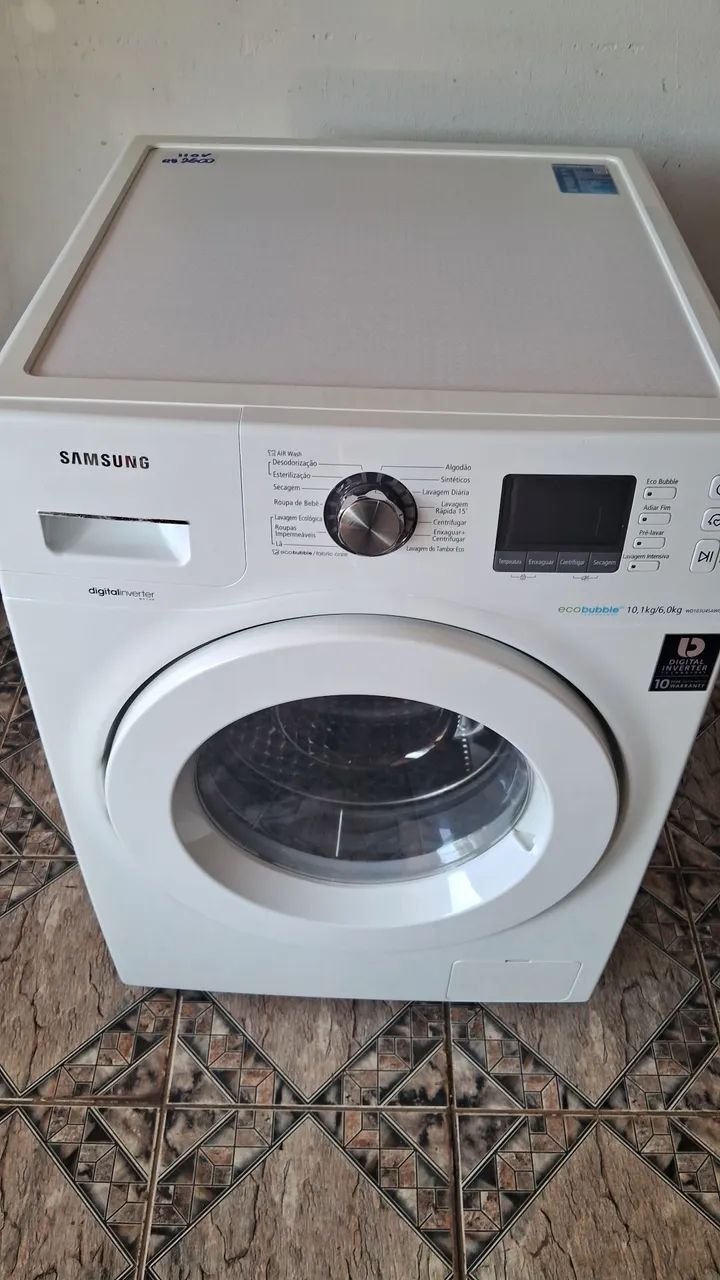Vendo lava e seca samsung 10kg 110v semi nova  - Foto 6