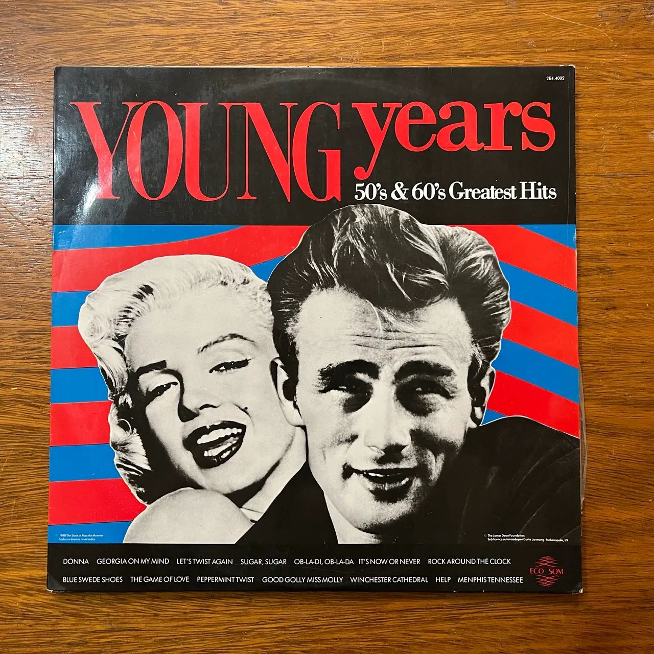 Kit 2 discos de compilados de rock anos 50 e 60 - Foto 4
