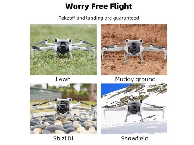 Trem de pouso para Dji mini 4 pro drone altura aumentada   Arduino Automação COD-CP871  - Foto 4