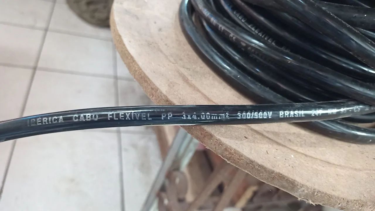 Cabo PP 3x4mm, novo 300/500V 30 MTS  - Foto 3