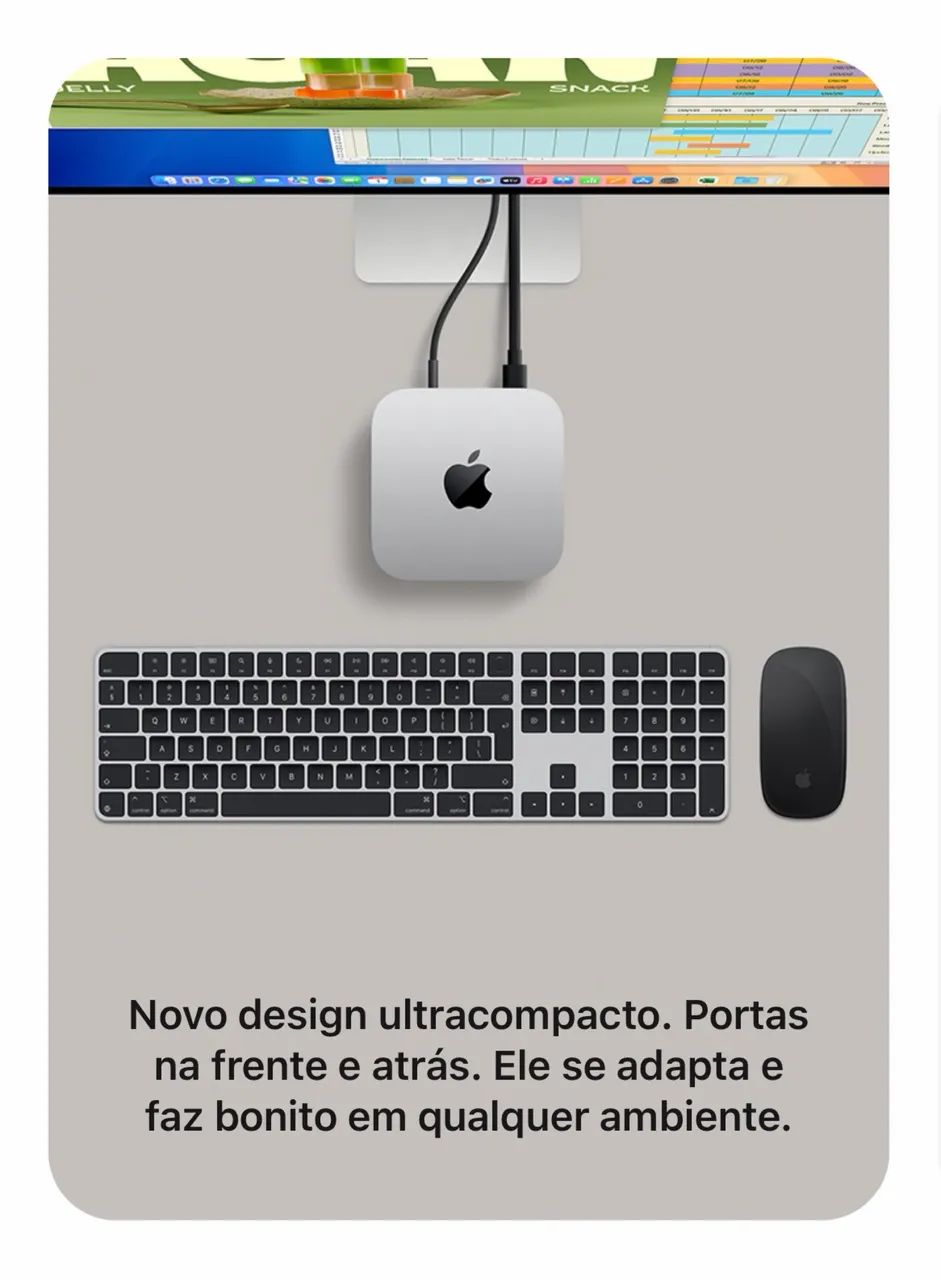 【美品】Mac mini M4 メモリ16GB SSD 256GB Novo Apple Mac Mini M4 - 16gb Ram - 256gb Ssd - Prateado