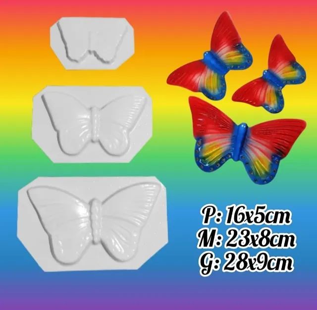 FORMA DE GESSO ARTESANATO BORBOLETAS