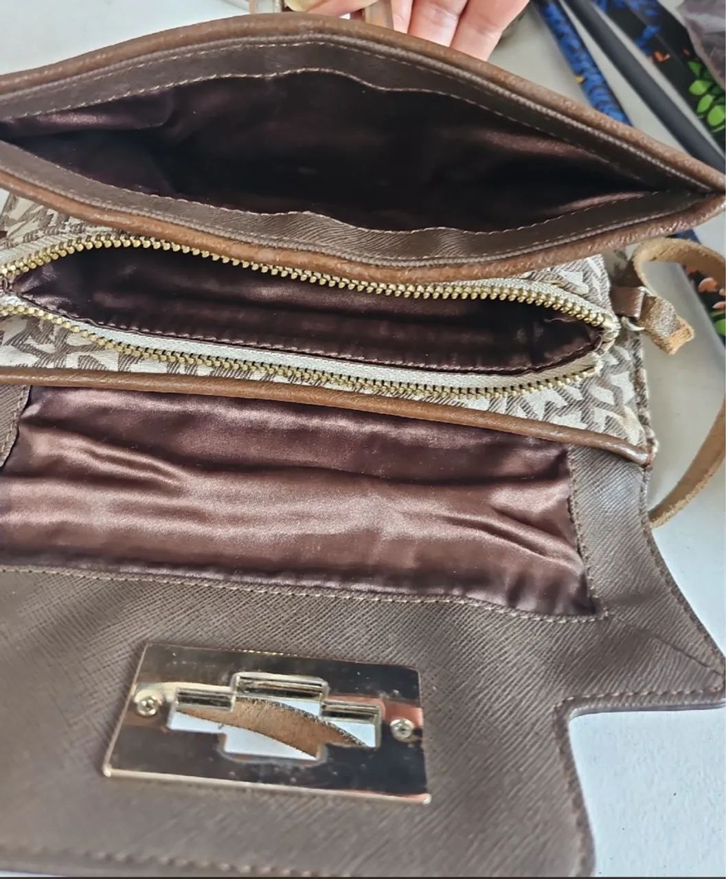Bolsa DKNY Original - Marrom com Detalhes - Foto 2