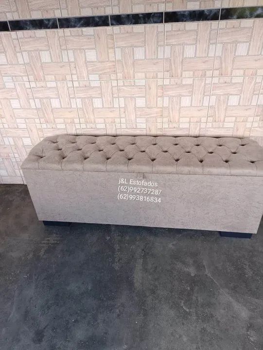 Baú estofado para cama - Foto 2