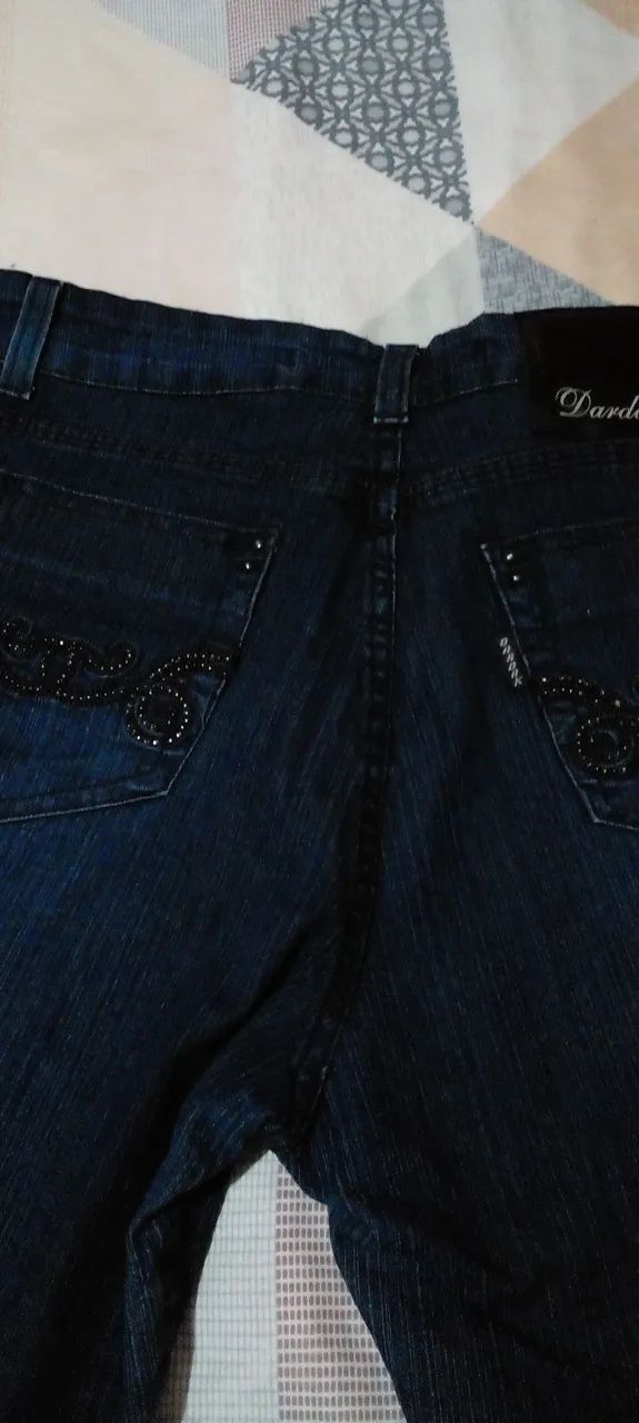Calça jeans laycra semi nova n 44 - Foto 2