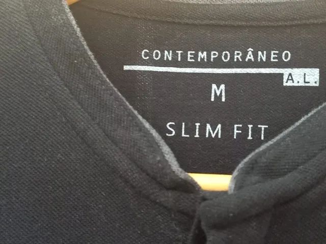 Camisa Gola Curta  Preta (M) - Foto 3