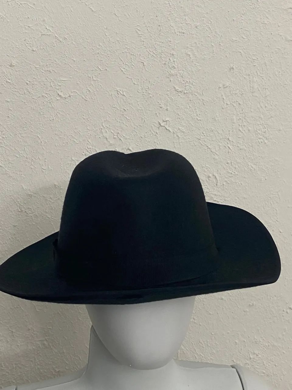 Chapéu Estilo Country Preto Feltro Ótimo Estado - Foto 3