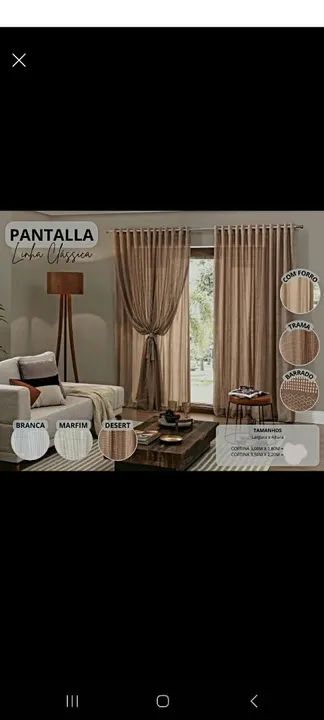 Cortina de renda Branca para Sala com forro. - Linha Clássica - Foto 3