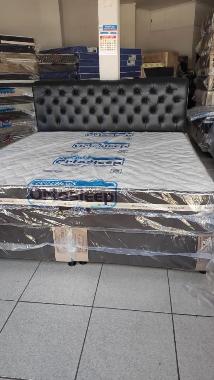 Cama Super King com cabeceira entrego na sua casa - Foto 2