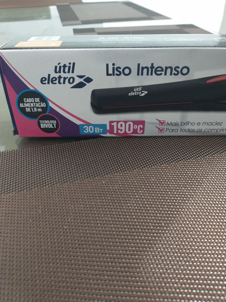 Prancha de Cabelo Liso Intenso Útil Eletro 190ºC