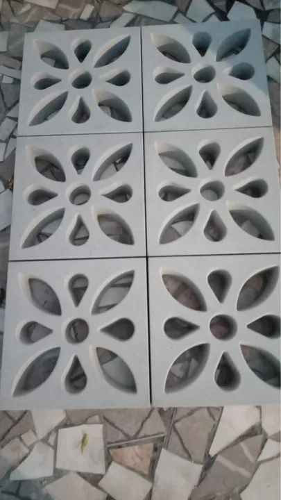 Blocos de concreto vazados para ventilação - elemento vazado - cobogo flor 39x39cm - Foto 2