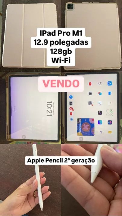 iPad Pro M1+apple Pencil (com garantia até dezembro) - Foto 2