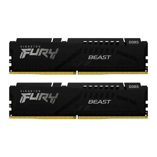 Memoria Ram DDR5 64GB 6000MHz Kingston Fury Beast, (32GBx2), CL40, Intel, AMD, Preto, PC - Foto 2