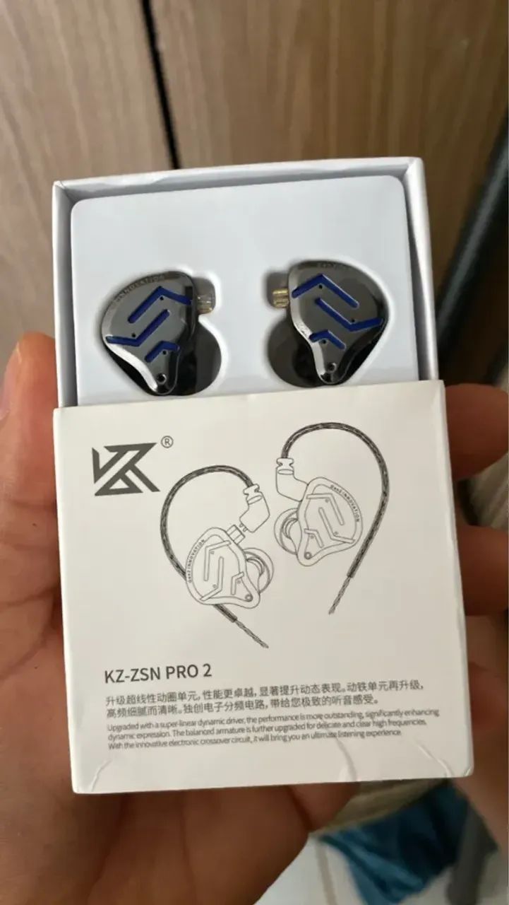 Fone In-Ear KZ ZSN PRO 2 - 4 Drivers - Retorno / Monitoramento de Palco - NOVO