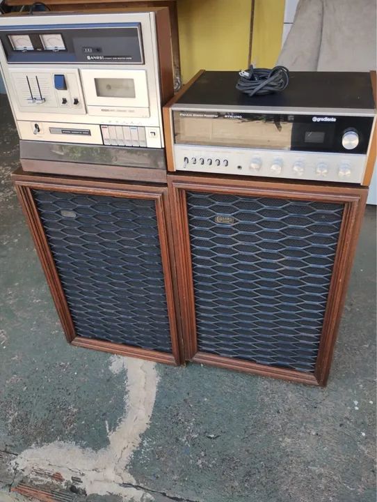 Som completo Sansui - Receiver e Caixas Acústicas
