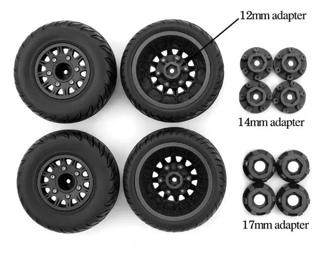 4 Pneus / Rodas Para Automodelo Traxxas, Arrma, Crawler, Kyosho e Outras Marcas  - Foto 3