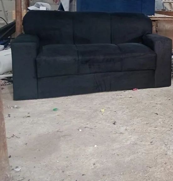 Sofá 3 lugares 1.60m em tecido suede várias cores e estampas / pague na entrega - Foto 2