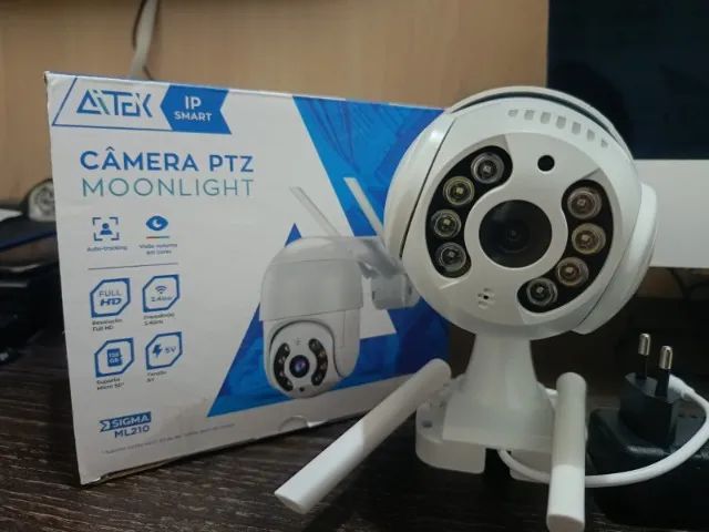 Câmera Ptz Moonlight Auto-tracking Full Hd 1920x1080p Wi-fi Branco