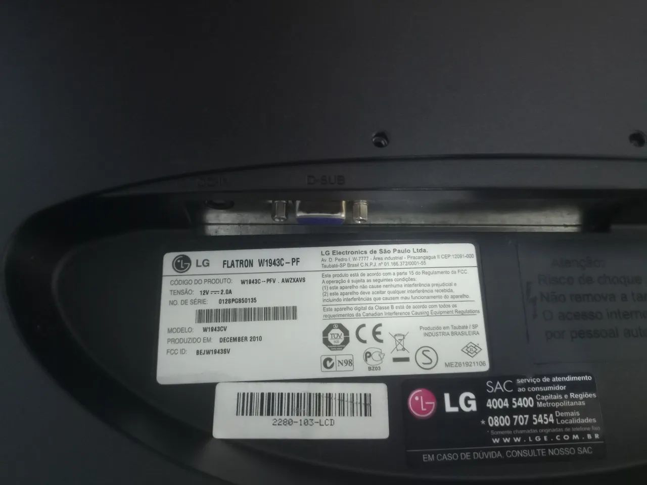 MONITOR LG 19 POLEGADAS VGA 12V - Foto 4