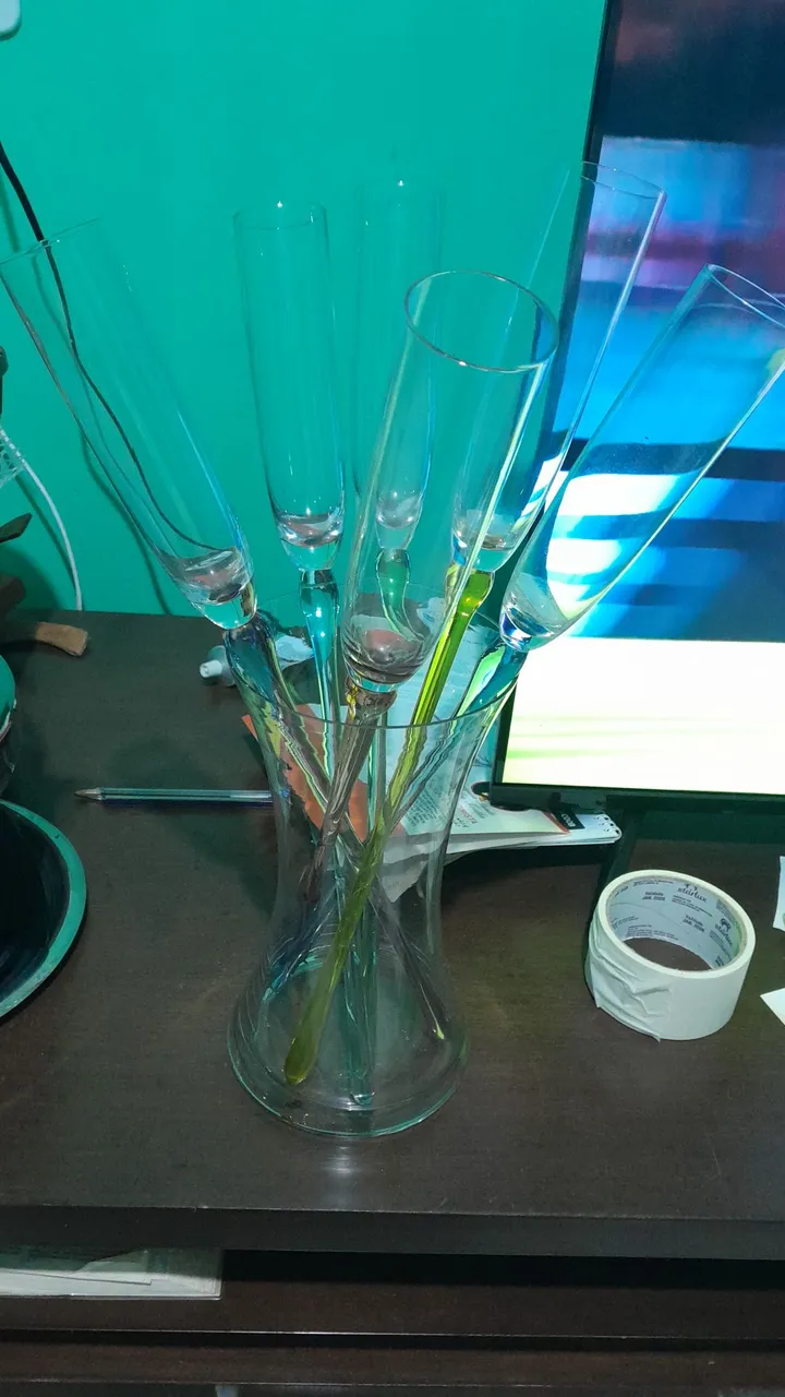 Taças de cristal para champanhe