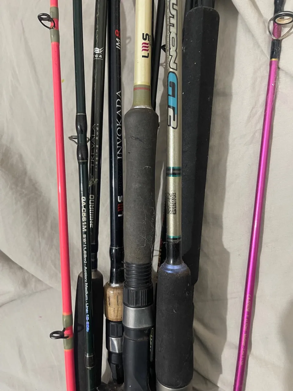 Varas de pesca variadas