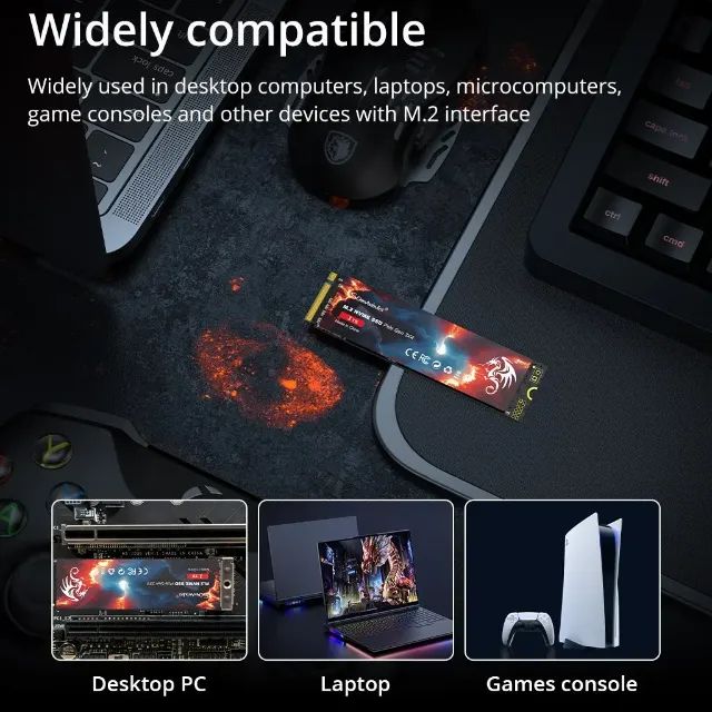 Ssd 128gb Nvme M.2 Somnabulist  Gen 3x4 (Novo) - Foto 4