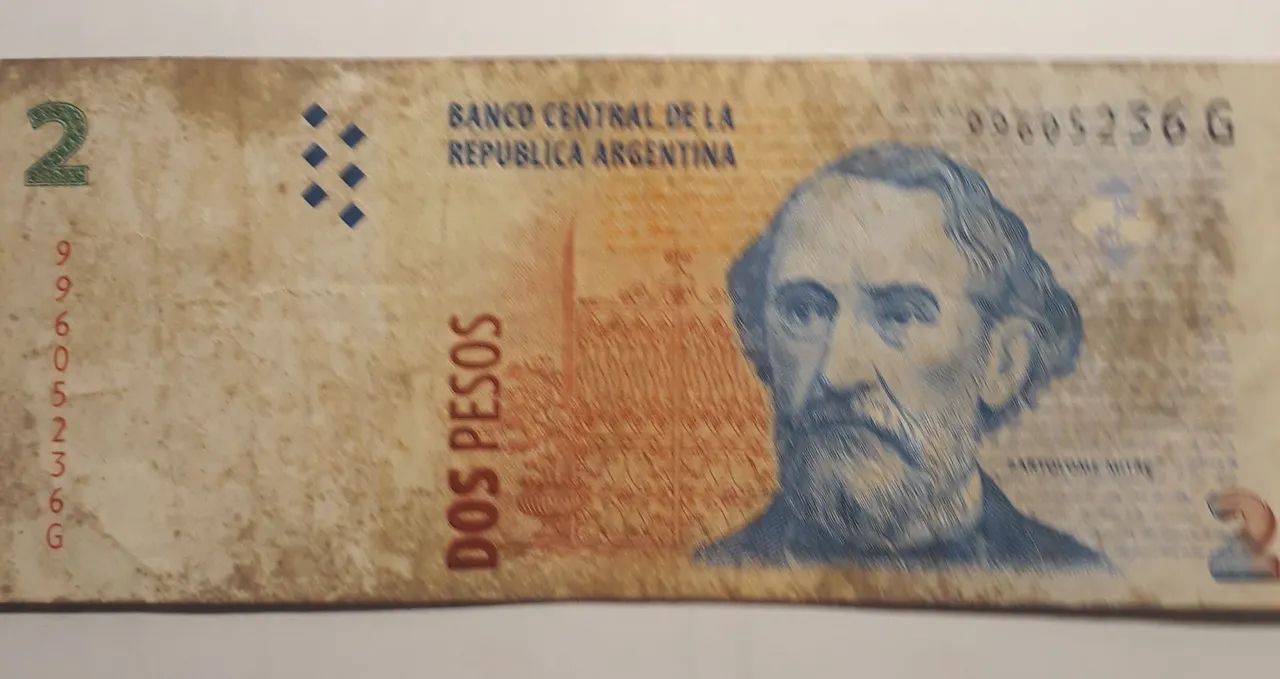 Cédula antiga da Argentina. 
