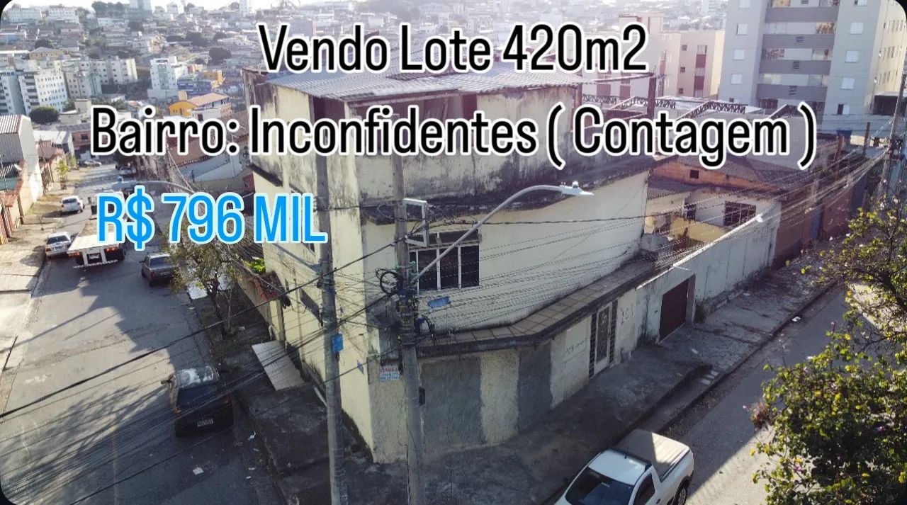 Vendo Lote Inconfidentes 420m2 