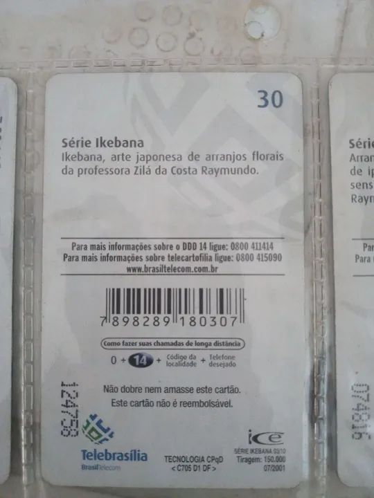 Cartões telefônicos  SERIE IKEBANA - Foto 2