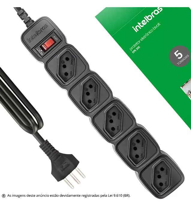 Filtro de linha/protetor eletrônico Intelbras 127V/220V certificado pelo INMETRO! - Foto 2