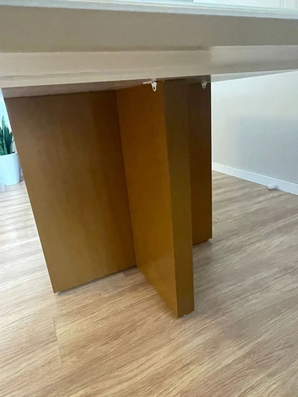 Mesa de Jantar em Vidro e Madeira (MDF) - Foto 4