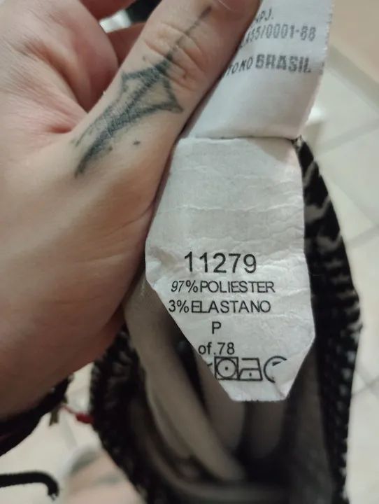 Saia midi xadrez preta e branca, P - Foto 5