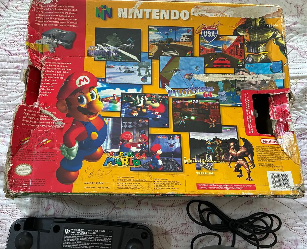 Nintendo 64 acompanha cabos e controle.  - Foto 4