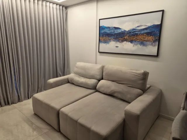 Sofá retrátil e reclinável 220cm | cinza