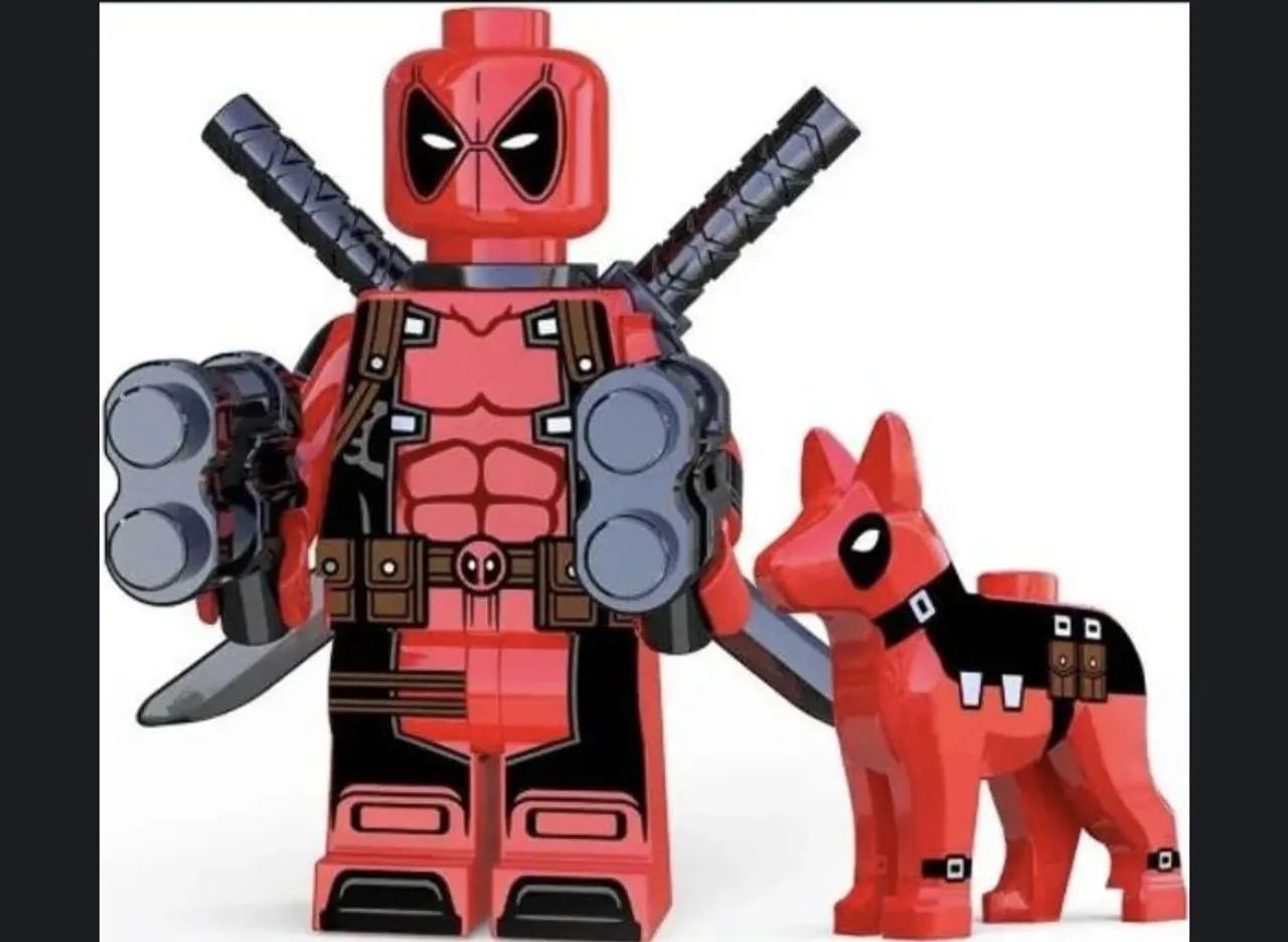 kit com boquinhas de montar deadpool, 2 modelos 