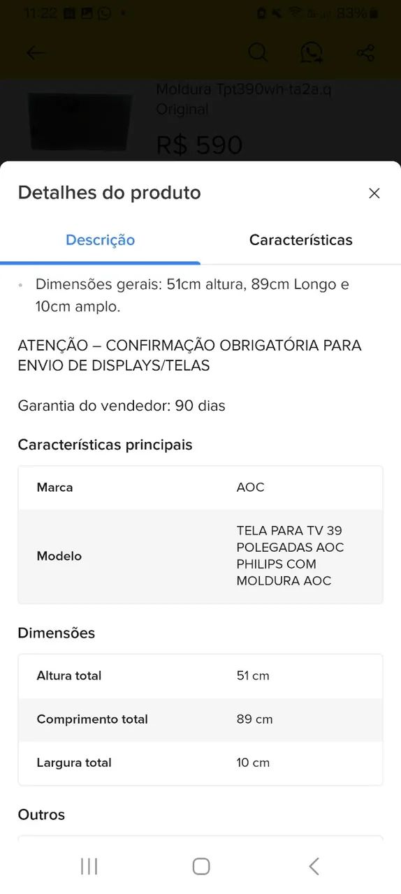 TV AOC 39' - Foto 2