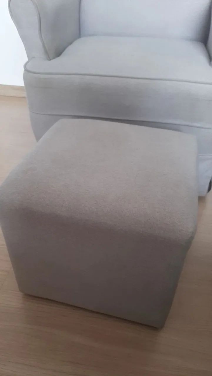 Poltrona de amamentação de balanço com puf - Foto 4