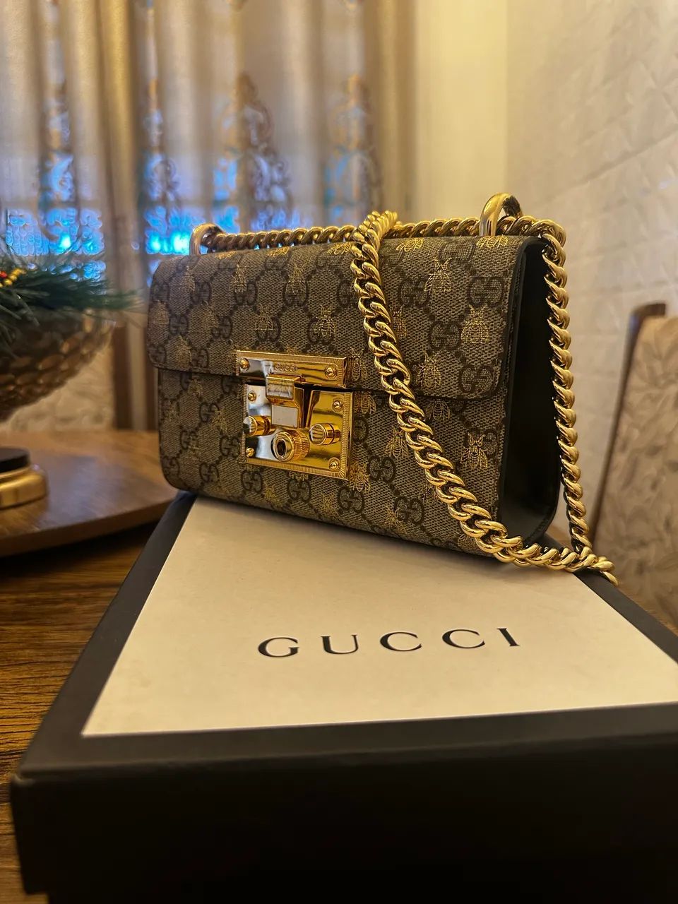 Gucci Padlock GG Supreme com abelhas (Bees) - Bolsas, malas e