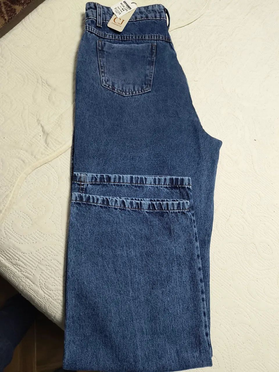 Calça jeans wide leg 