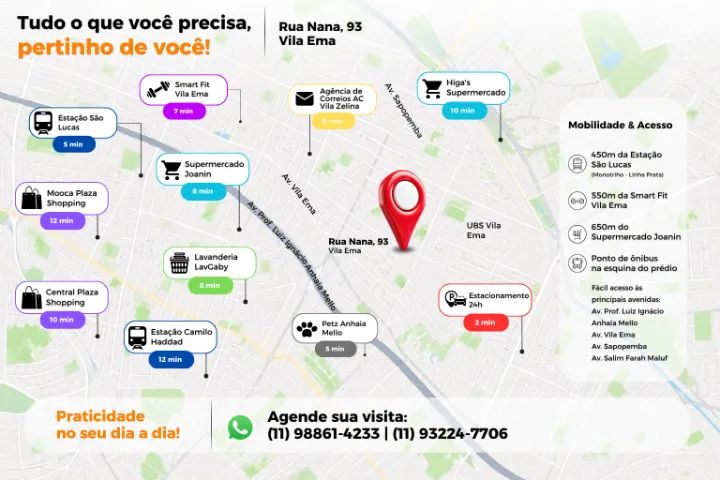 APTO NA VILA EMA | 30m² 