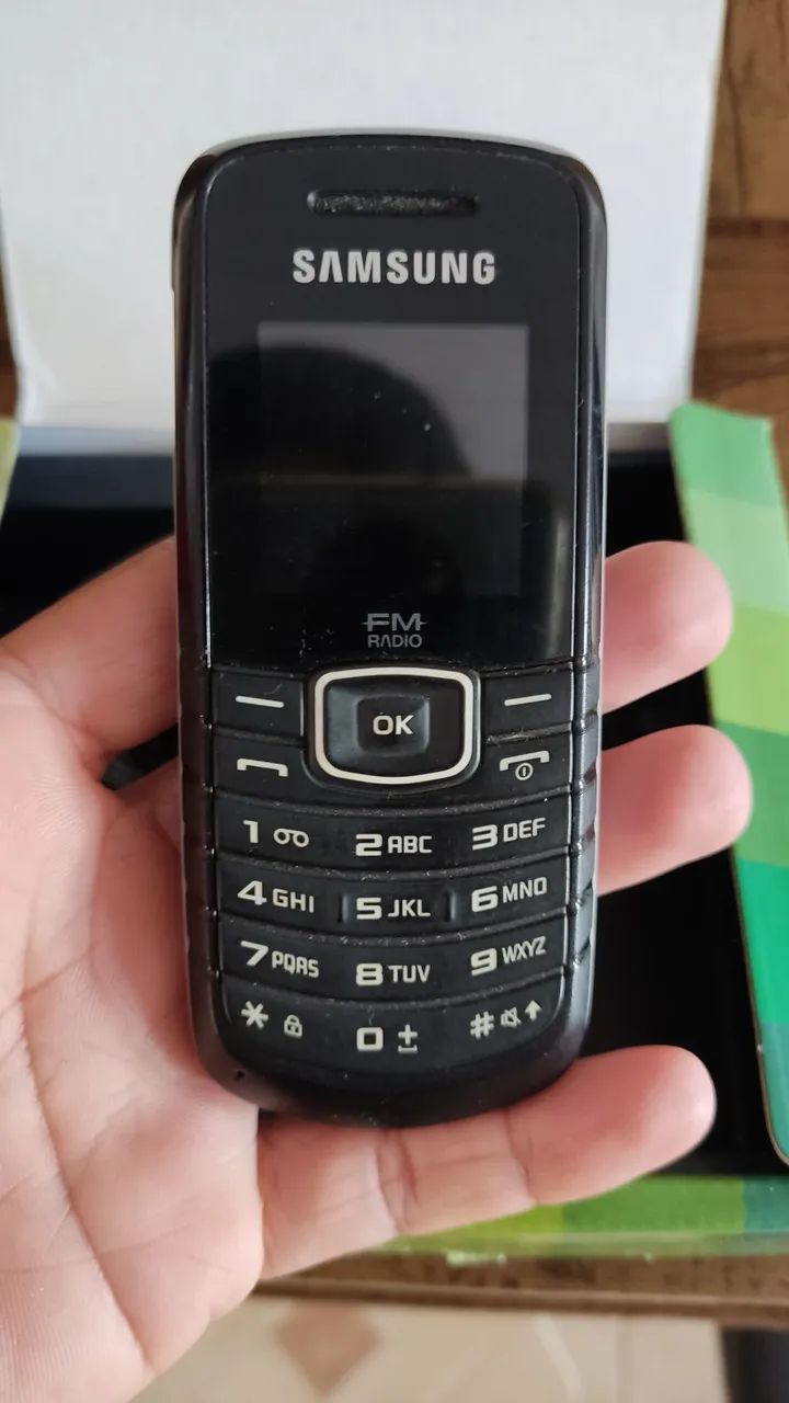 Celular Samsung simples com carregador novo