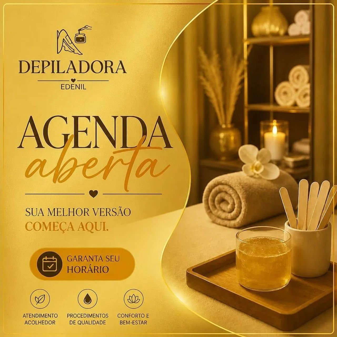 Depilação corporal com cera 